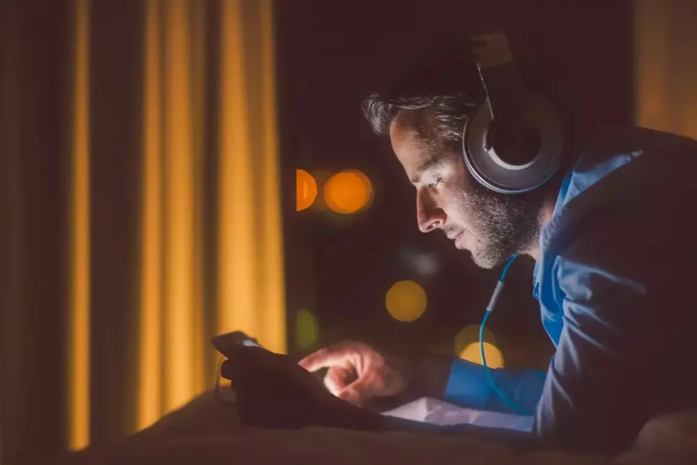 Man with headphones