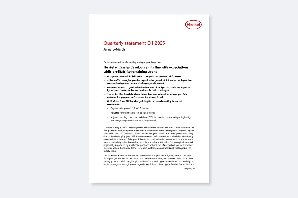Quarterly Statement Q1 2025
