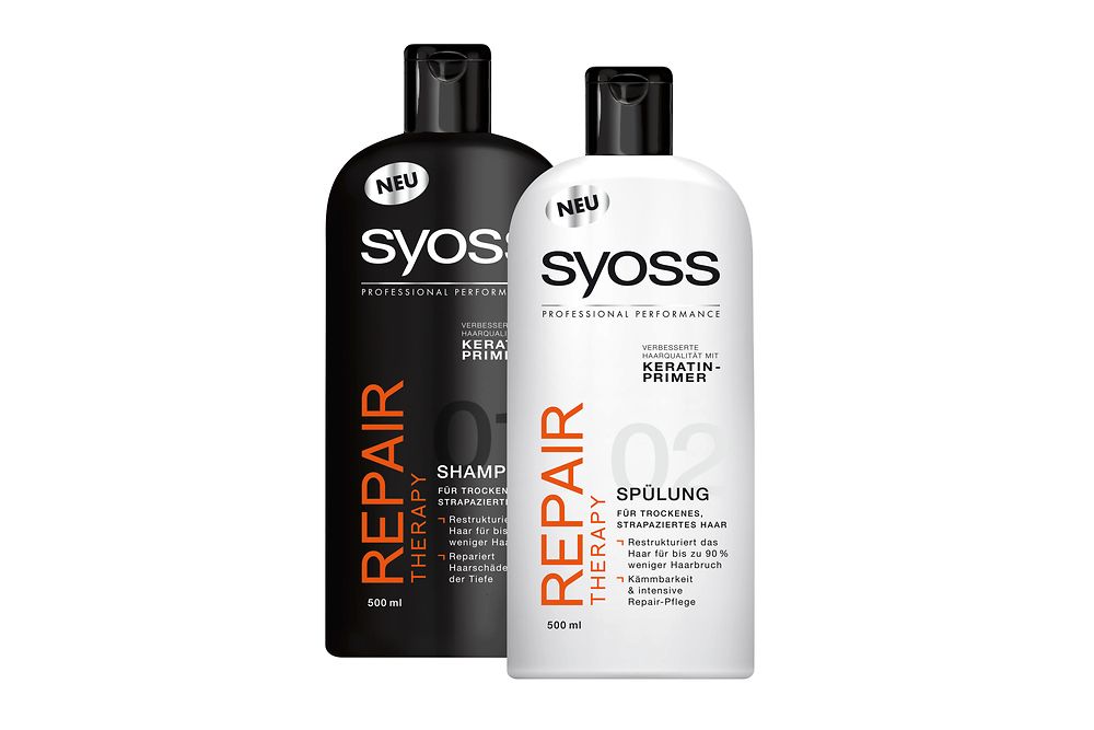 Syoss Repair Therapy Shampoo und Syoss Repair Therapy Spülung
